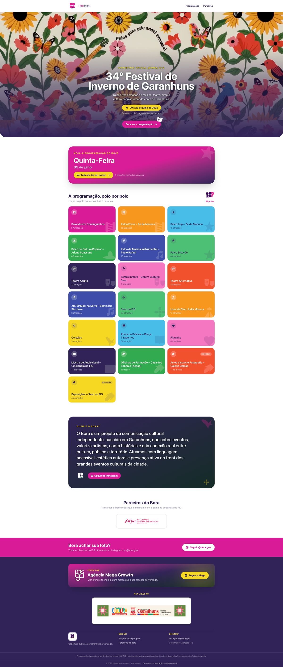 Site Bora Gus — página completa