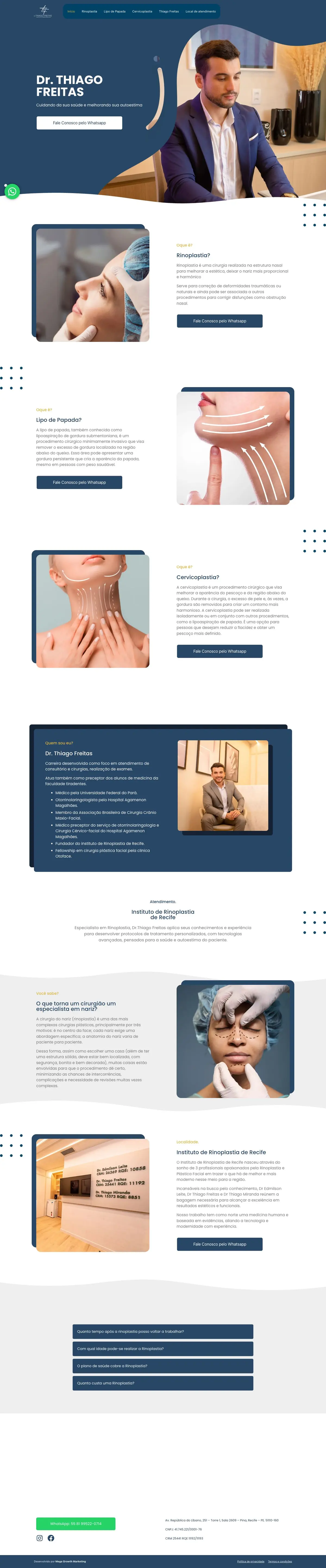 Site Dr. Thiago Freitas, página completa