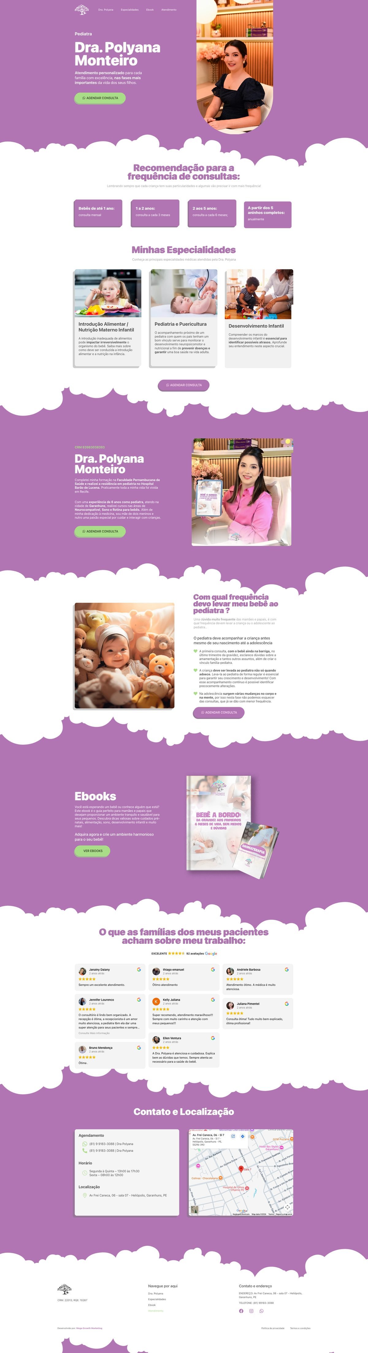 Site Dra Polyana Monteiro — página completa
