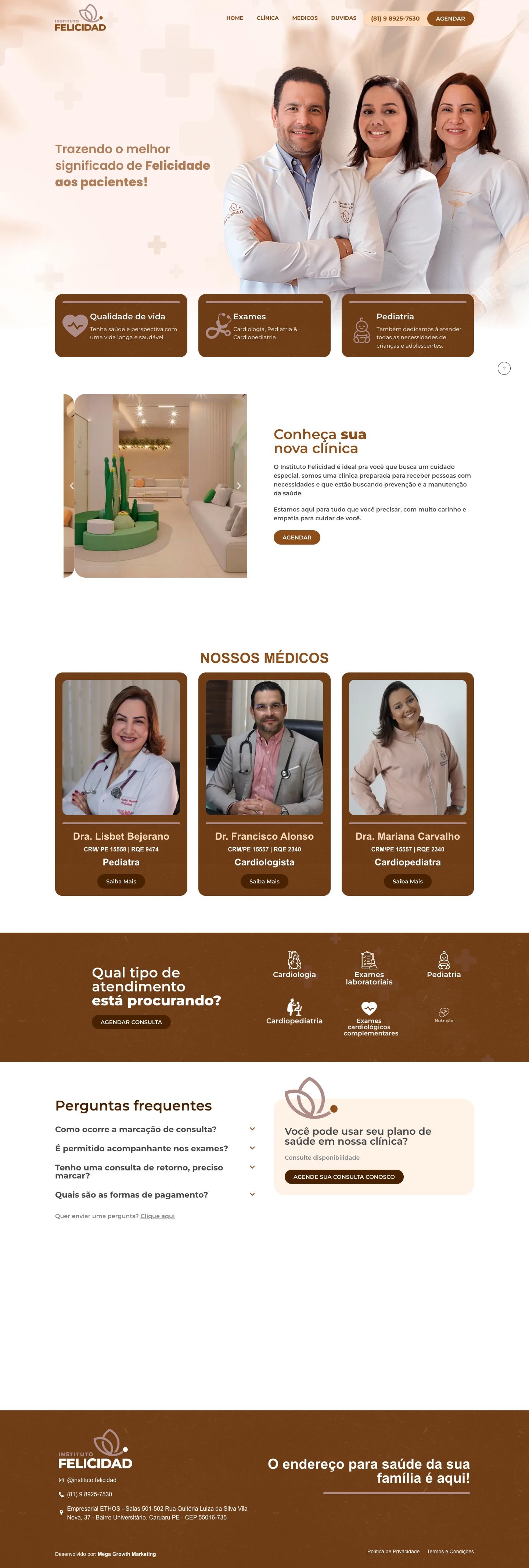 Site Instituto Felicidad — página completa