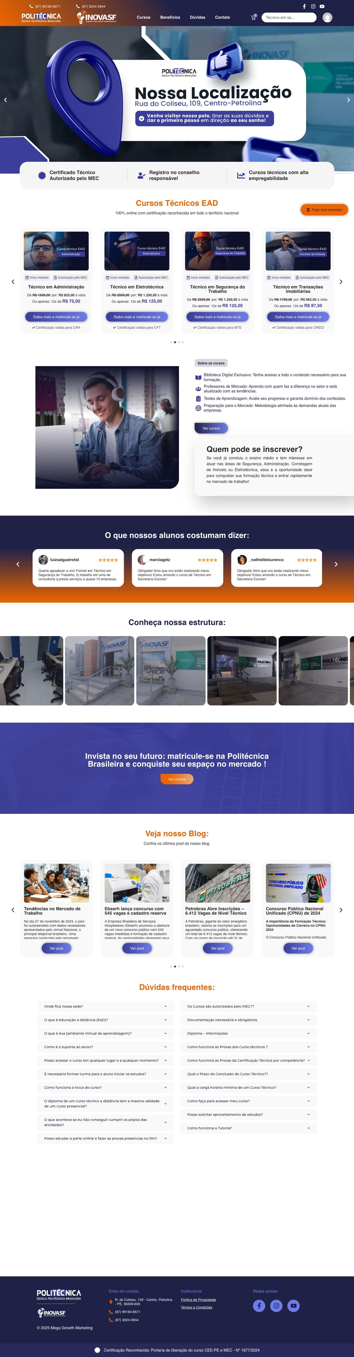 Site Politécnica — página completa