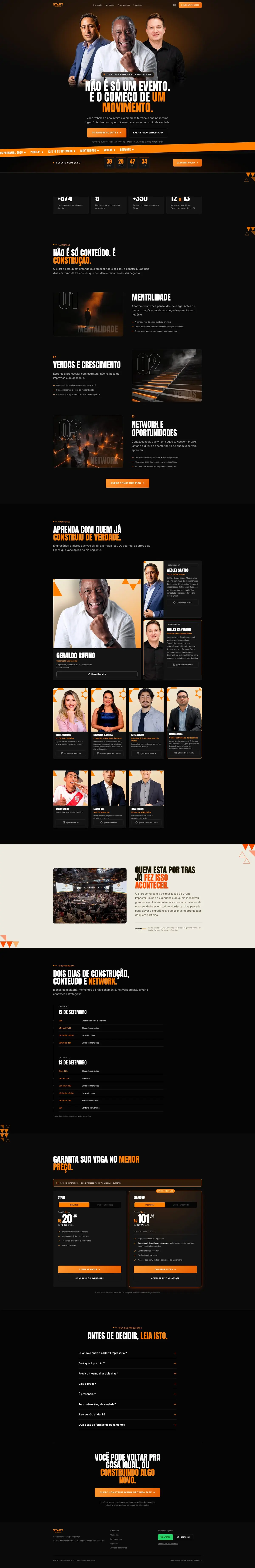 Site Start Empresarial, página completa