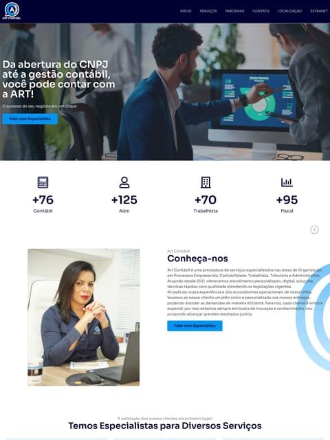 Prévia do site Art Contábil
